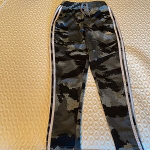 Adidas climacool pant black and gray print with white side stripe